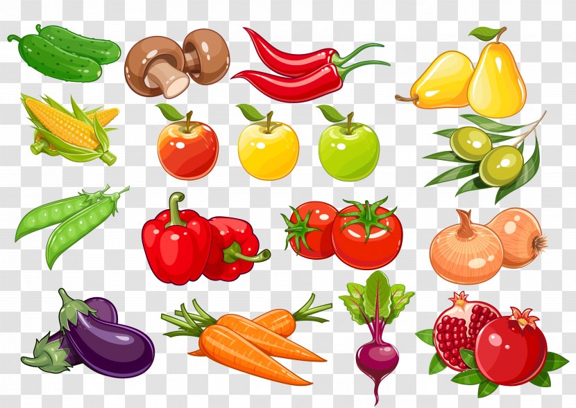 Bell Pepper Fruit Vegetable Vegetarian Cuisine Food - Vector Painted Fruits And Vegetables Transparent PNG