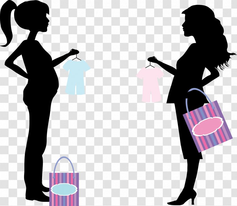 Pregnancy Woman Silhouette Clip Art - Watercolor - Vector Monster Transparent PNG