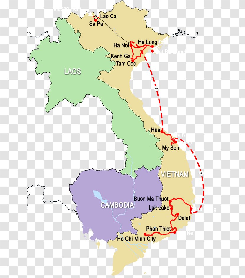 Map Da Lat Ho Chi Minh City Lắk Lake - Hotel Transparent PNG