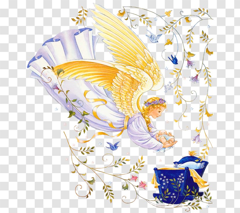 Christian Angelology Cherub God Spirit - Art - Angel With Baby Picture Transparent PNG