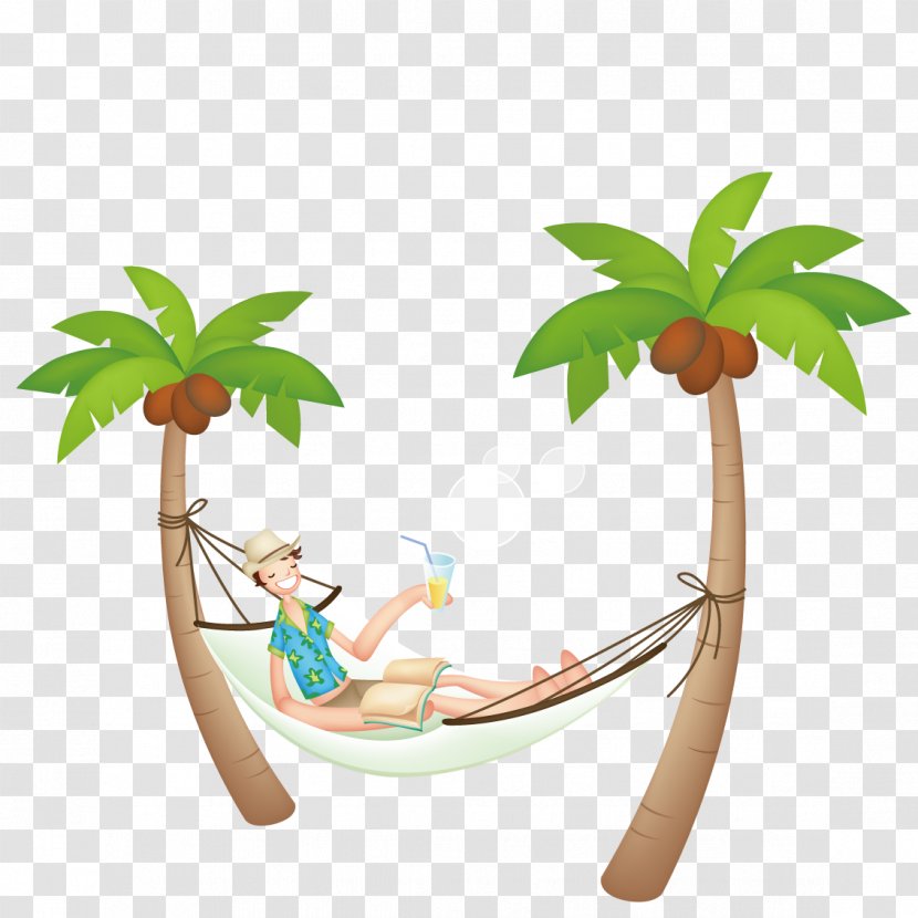 Icon - Tree - Man Lying On A Hammock Transparent PNG