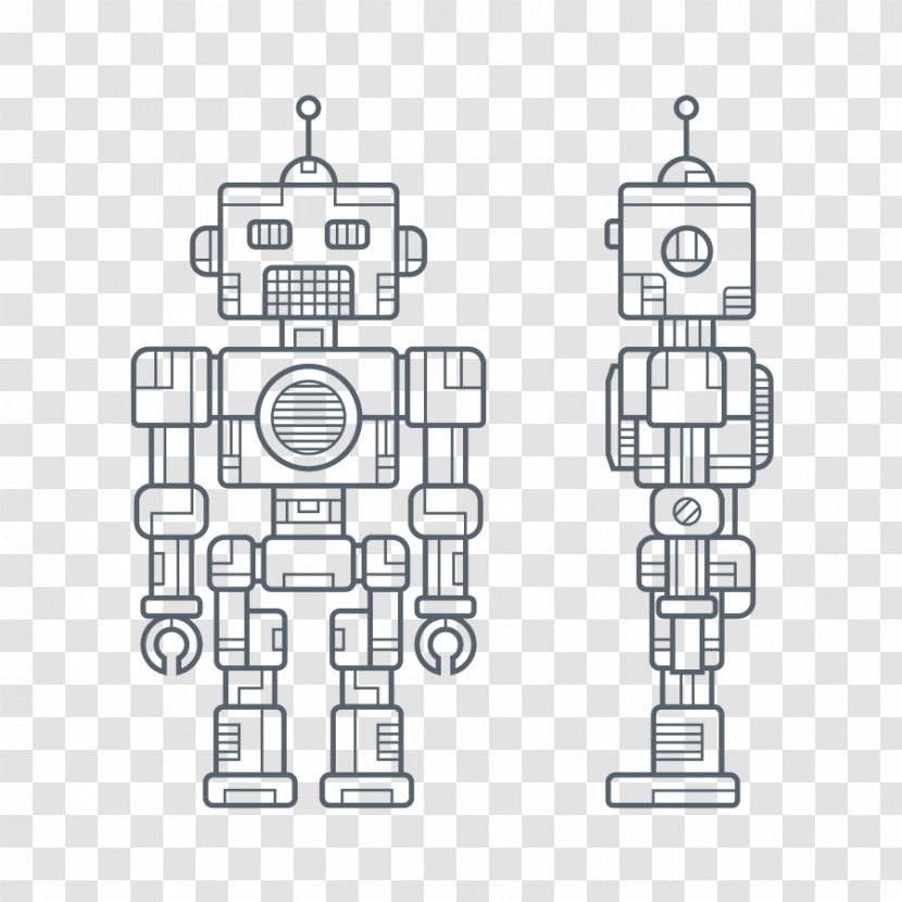 Robot Drawing - Rectangle - Hand Transparent PNG