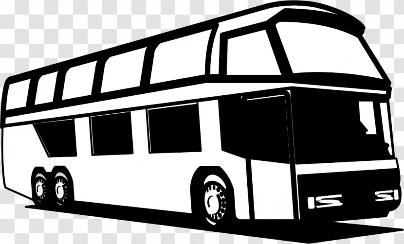 Tour Bus Service School Download - Stop - Silhouette Vector Transparent PNG