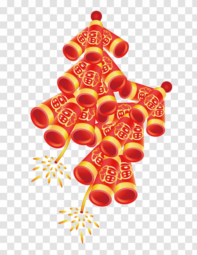 Firecracker Chinese New Year Fireworks Image Illustration - Christmas Decoration Transparent PNG