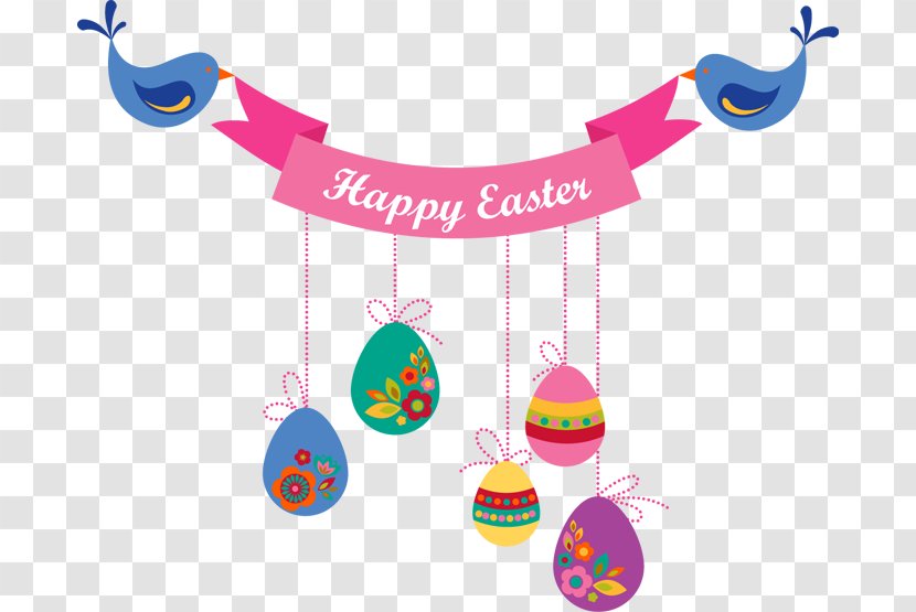 Easter Bunny Banner Clip Art - Greeting - Happy Free Download Transparent PNG