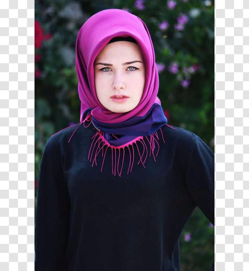 Headscarf Shawl Silk Hijab - Neck - Scarf Transparent PNG