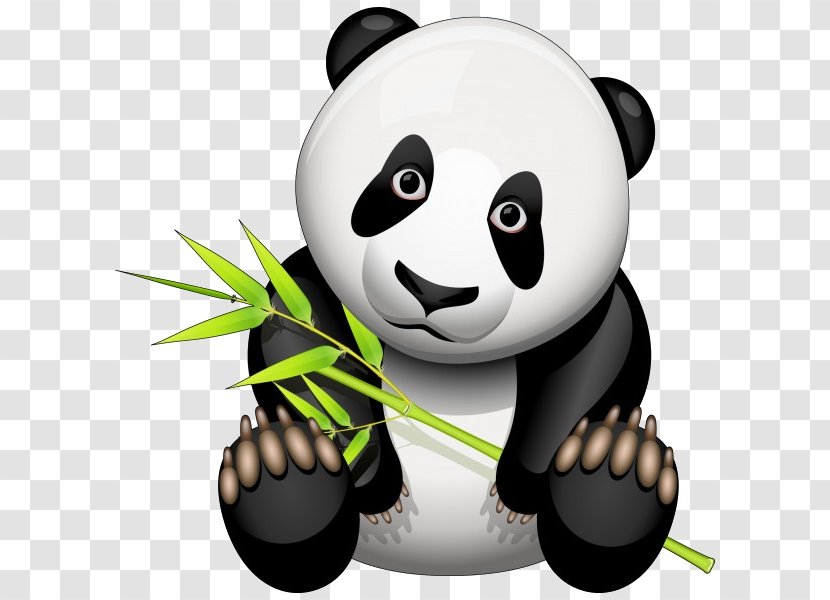 Giant Panda Google Clip Art - Bear - Grass Transparent PNG