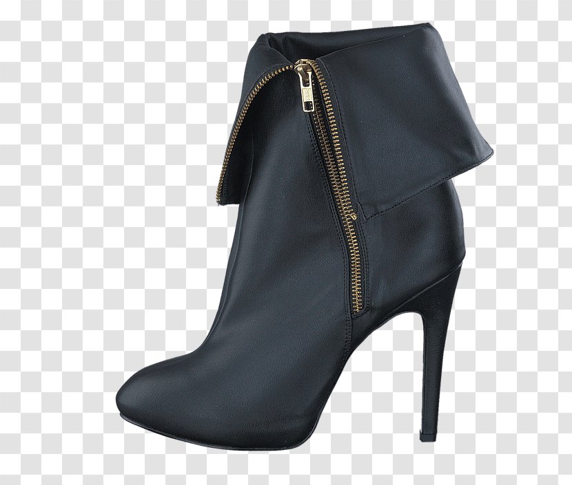 Leather Boot Shoe Black Botina - Blue Transparent PNG