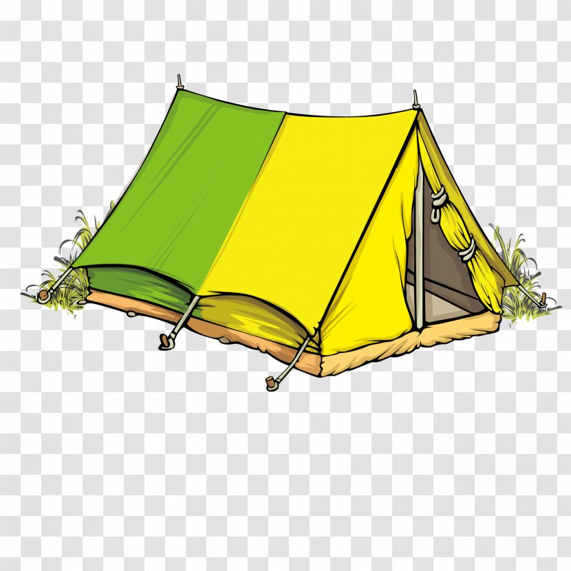 Tent Camping Illustration - Cartoon - Military Tents Transparent PNG