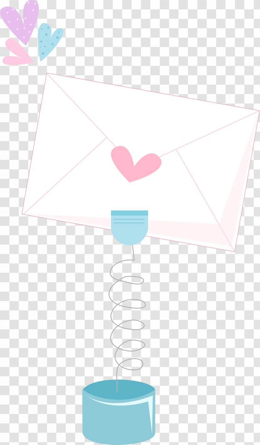 Paper Angle Pattern - Hand-painted Love Envelopes Transparent PNG