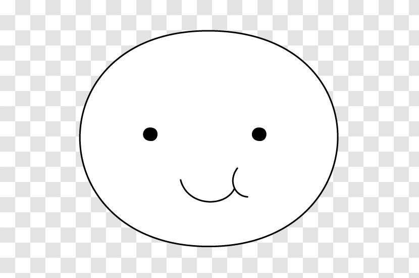 Smiley Nose Circle Point - Black And White Transparent PNG