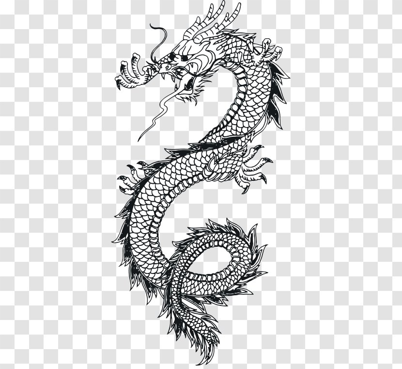 China Chinese Dragon Tattoo Japanese - Mythical Creature - Style DRAGON Transparent PNG