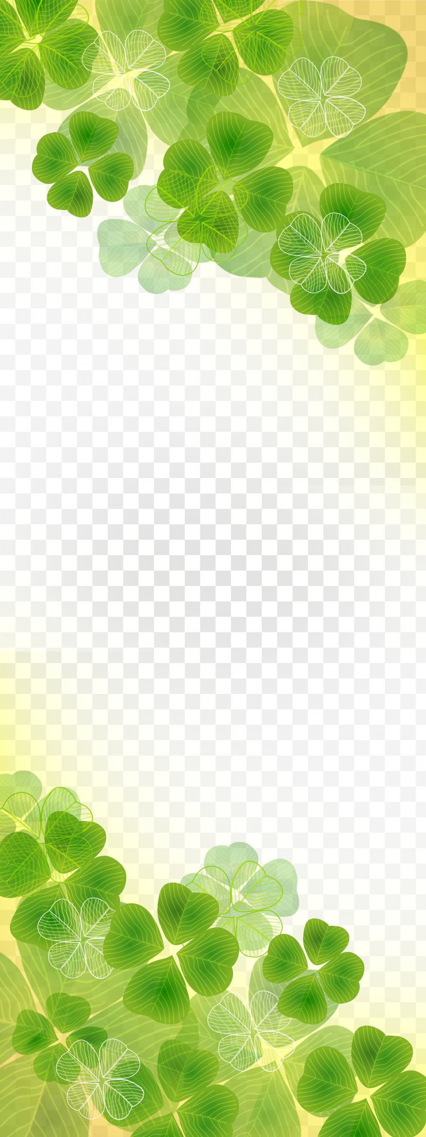Four-leaf Clover Green - Fourleaf - Fantasy Background Transparent PNG