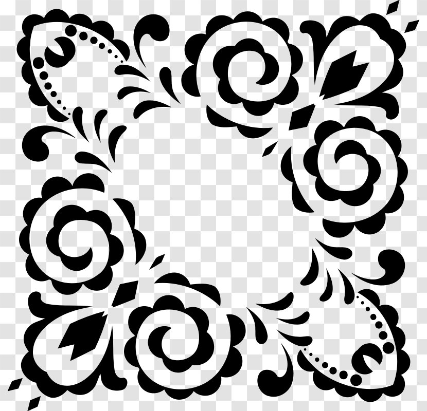 Decorative Corners Clip Art - Floral Design Transparent PNG