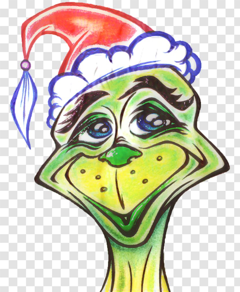 Grinch Illustration Clip Art Character Headgear - Visual Arts - Man Transparent PNG