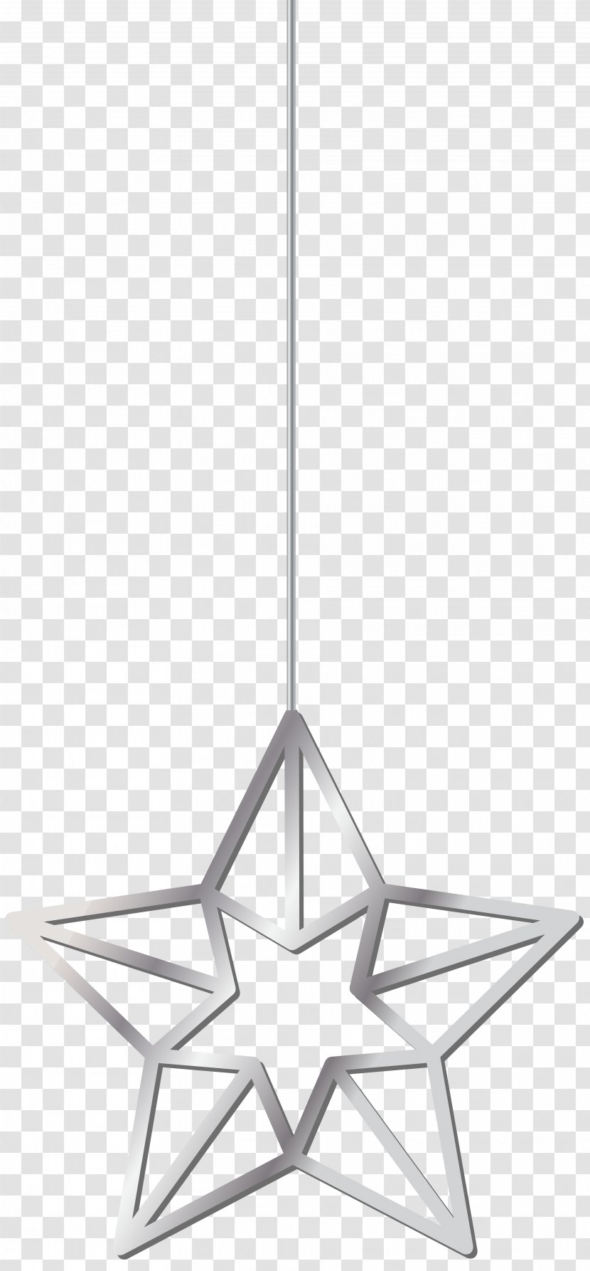 Earring Star Silver Gold - Black And White - Hanging Transparent Clip Art Transparent PNG