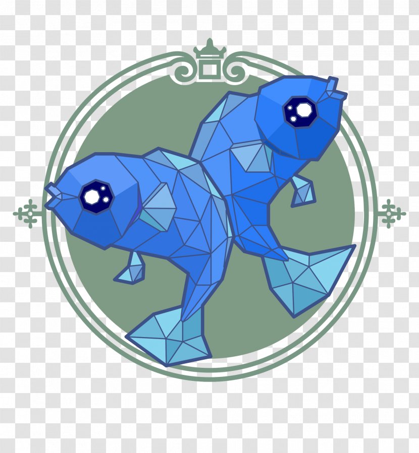 Pisces Constellation Astrology Taurus Horoscope - Organism - Cartoon Painted Blue Geometric Transparent PNG