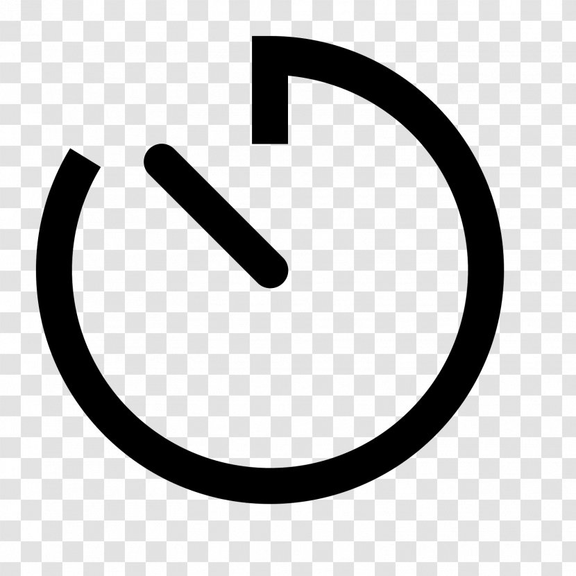 Time Icon - Watch - Black And White Transparent PNG