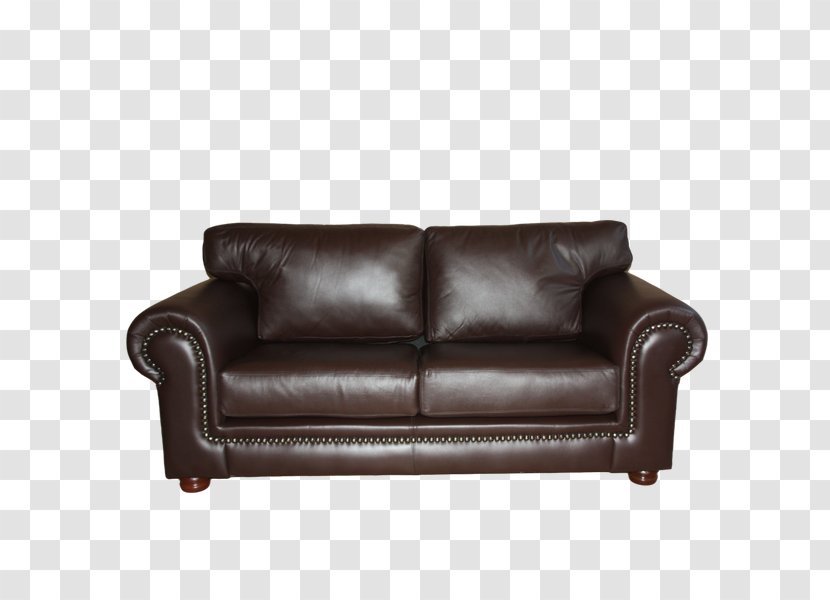 Etienne Lewis Couch Sofa Bed Leather - Brown - Camero Transparent PNG