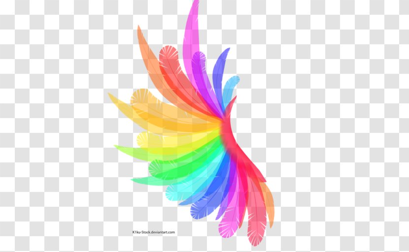 Clip Art Image Transparency GIF - Painting - Rainbow Wings Transparent PNG