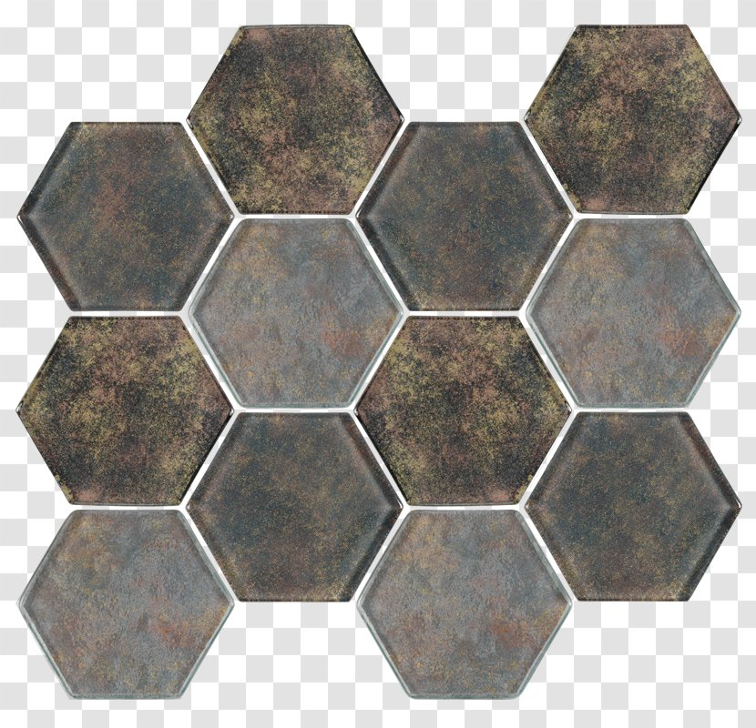 Mosaic Hexagonal Tiling Glass Tile - Color - Floor Transparent PNG