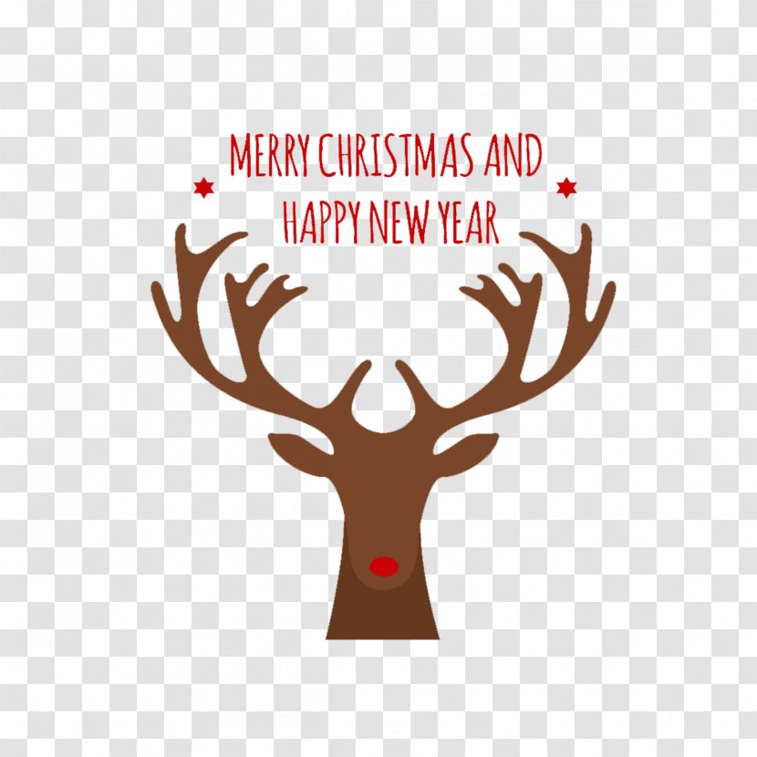 Rudolph Reindeer Santa Claus Moose - Deer - Christmas Transparent PNG