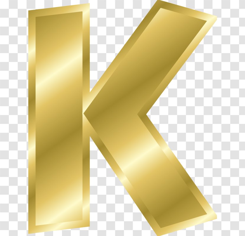 K Letter Case Alphabet Gold - Initial Transparent PNG