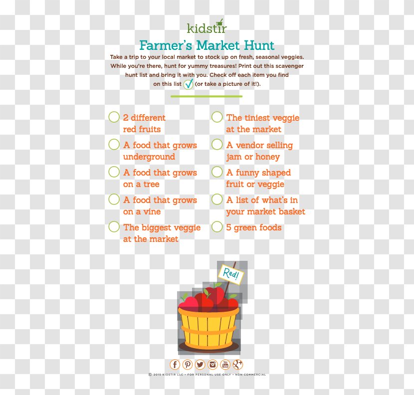 Farmers' Market Scavenger Hunt Treasure - Brand - Flea Transparent PNG