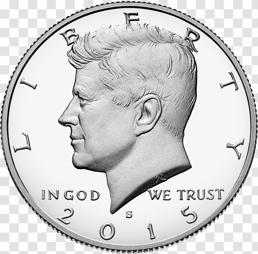 Kennedy Half Dollar Coin United States Mint Proof Coinage - Commemorative - Silver Transparent PNG
