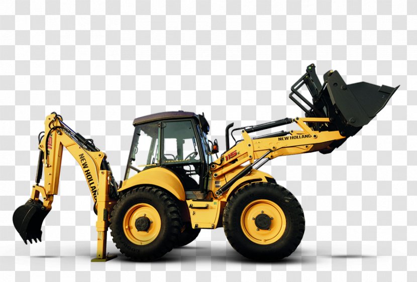 Backhoe Loader Excavator New Holland Agriculture Forklift Construction - Yellow Transparent PNG