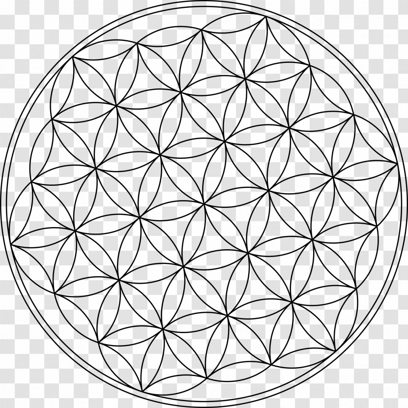 Sacred Geometry Overlapping Circles Grid Clip Art - Symbol Transparent PNG