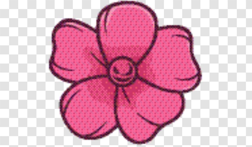 Pink Flower Cartoon - Textile - Plant Transparent PNG