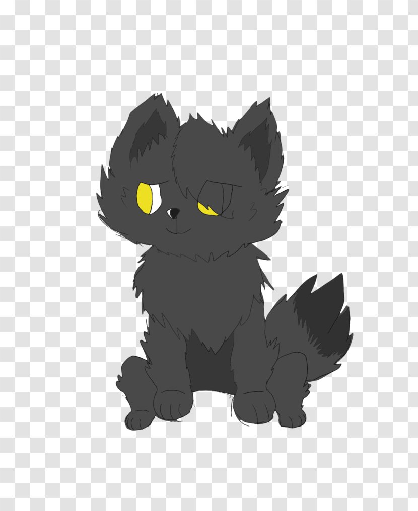 Black Cat Kitten Whiskers Graystripe - Cartoon Transparent PNG