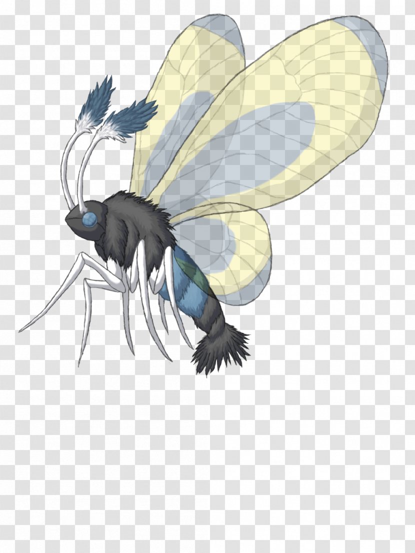 Butterfly Honey Bee Mothim Drawing - Pokemon - Sphynix Transparent PNG