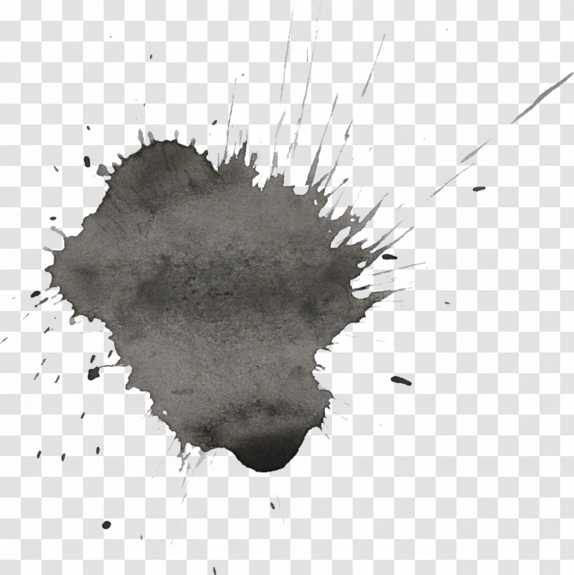 Watercolor Painting Black And White Transparent - Sky - Splatter Transparent PNG