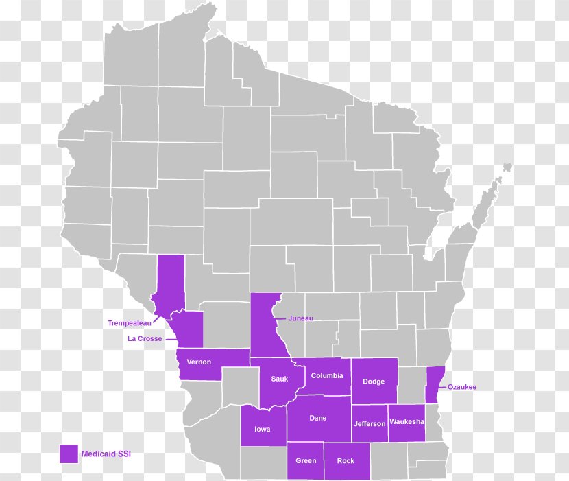 Wisconsin Map - United States Transparent PNG