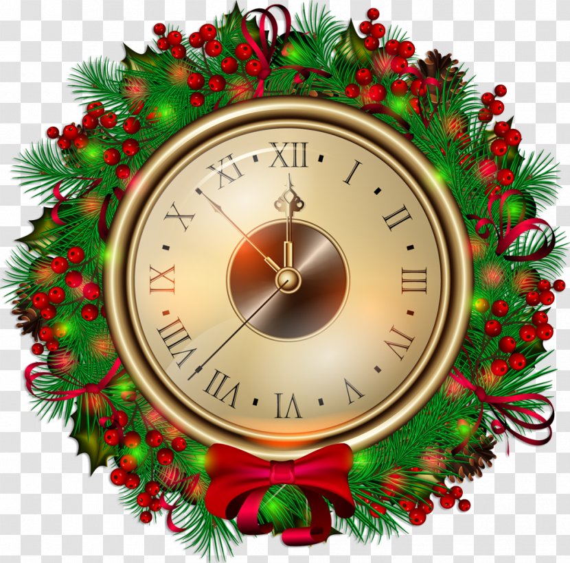 Santa Claus Clip Art Christmas Graphics Day Clock Transparent PNG