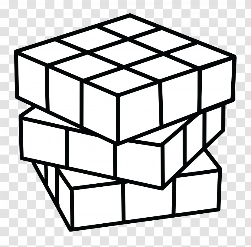 Coloring Book Rubik's Cube Drawing - Rectangle Transparent PNG