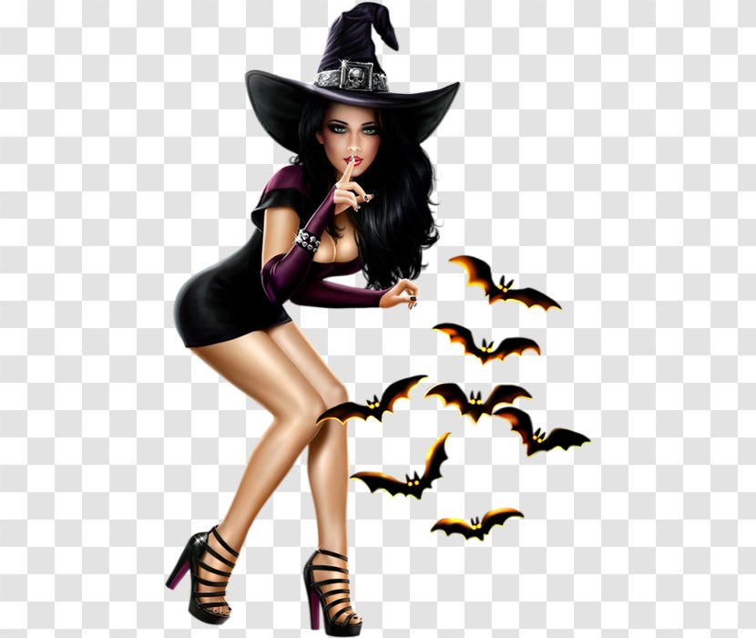 Witch Halloween Woman Digital Art - Fashion Model - Kisekae Transparent PNG