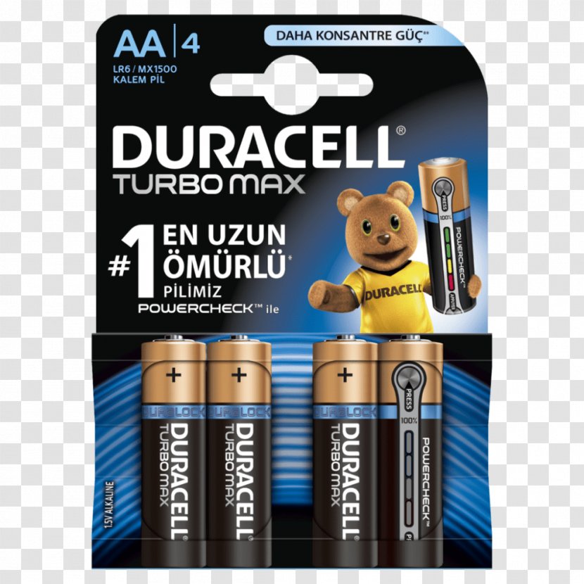 Duracell Alkaline Battery AAA Electric Transparent PNG