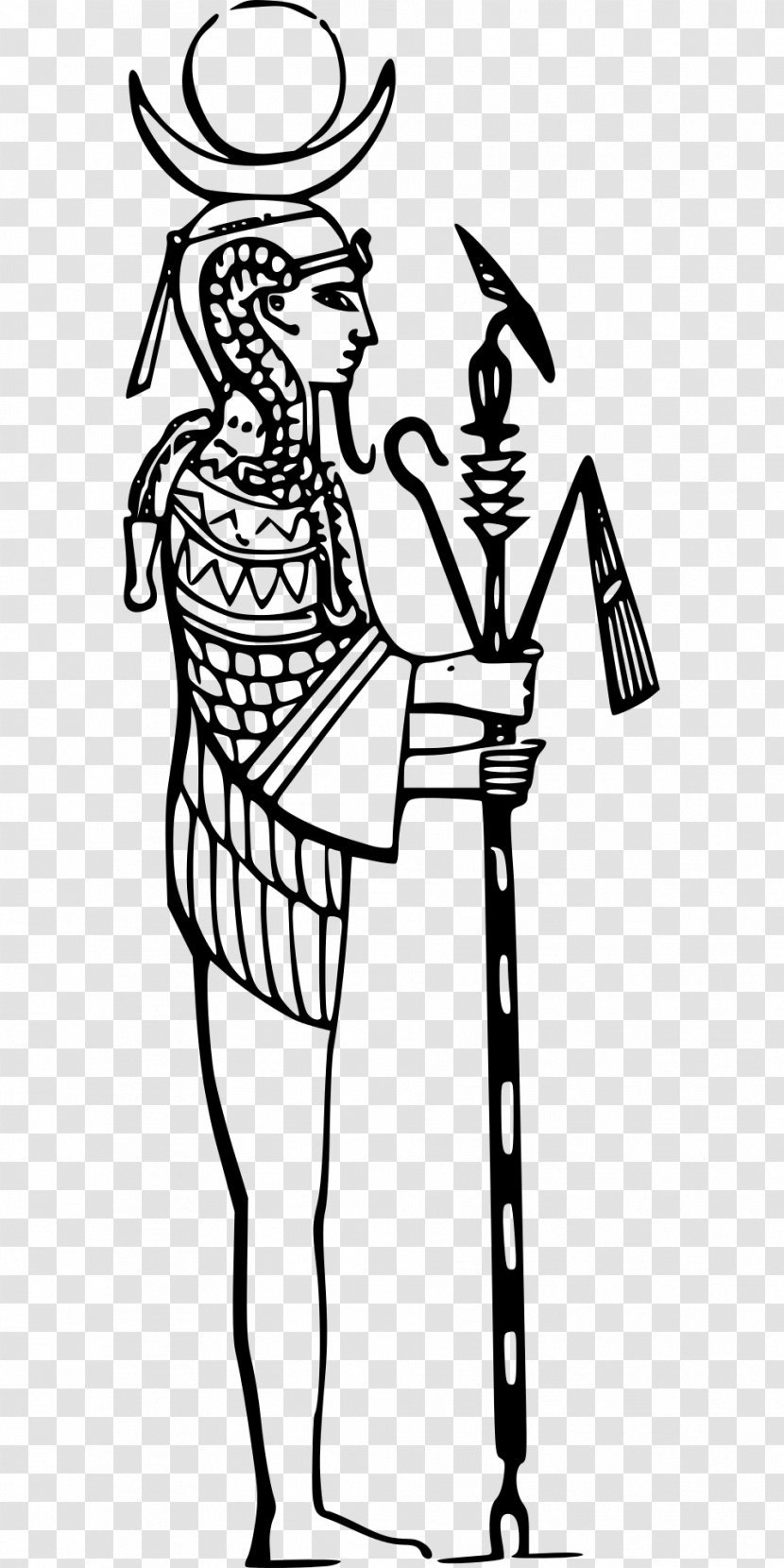 Ancient Egypt Amen Clip Art - Standing - Monochrome Photography Transparent PNG