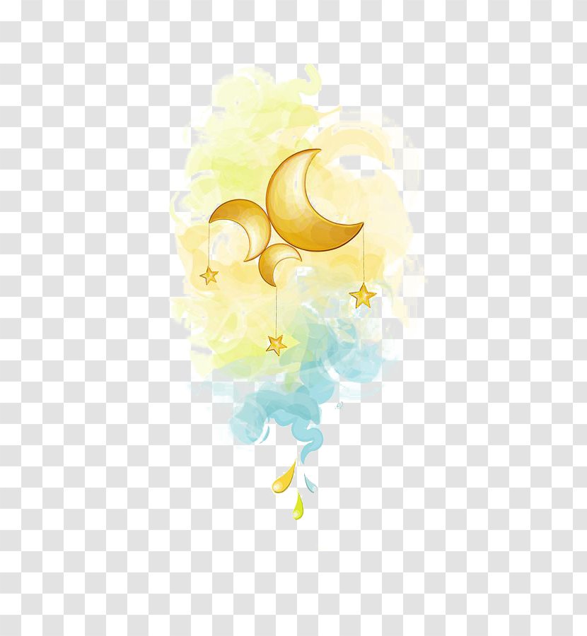 Clip Art - Night - Fantasy Moon Pendant Transparent PNG