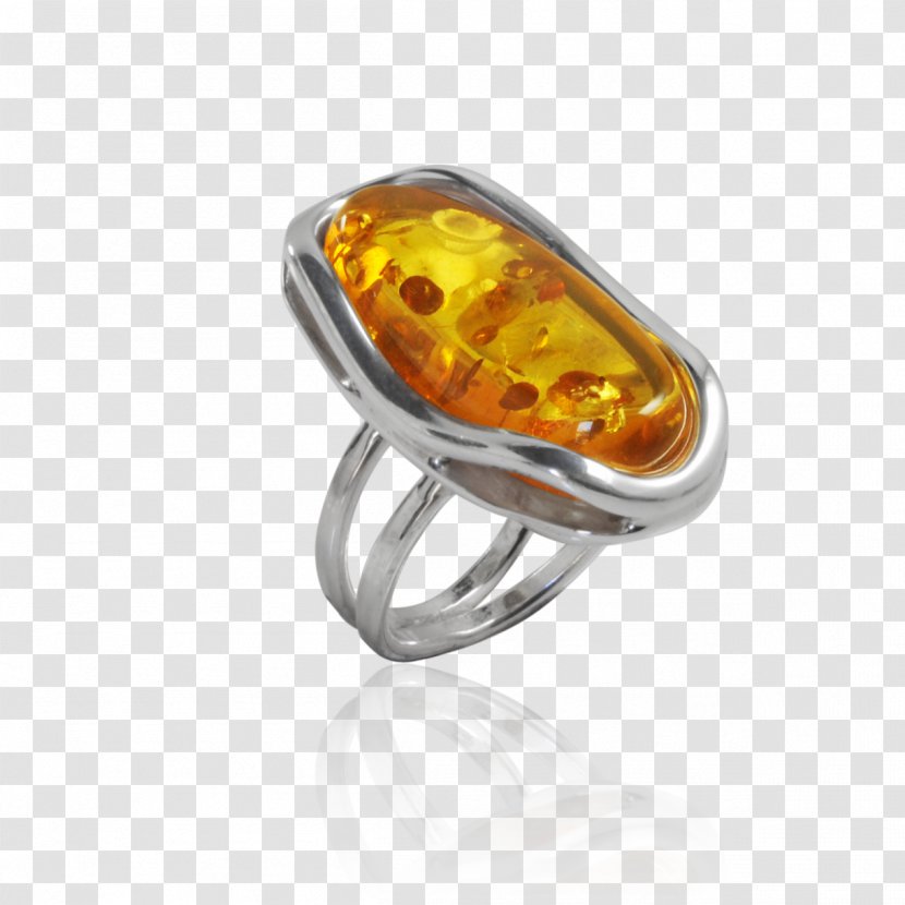 Baltic Amber Ring Jewellery Silver - Stone Transparent PNG