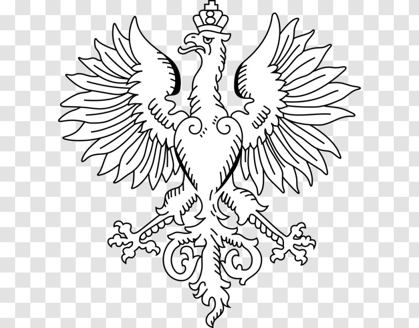 Congress Poland Kingdom Of German Empire Second Polish Republic Coat Arms - Cartoon - Eagle Heraldry Transparent PNG