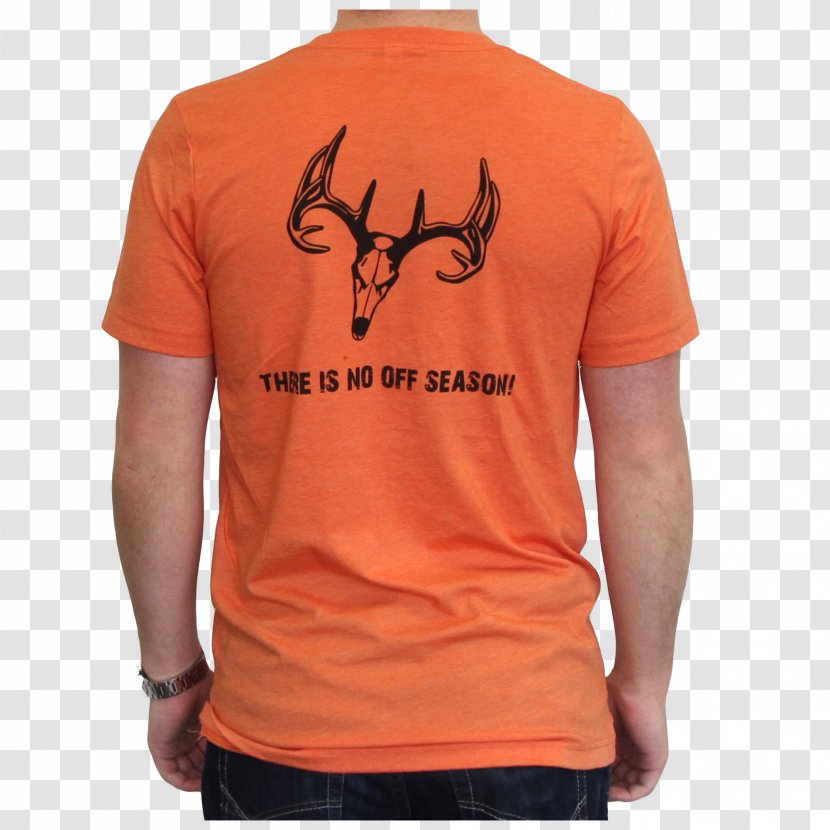 T-shirt Sleeve Bluza Polo Shirt Deer - Active - Orange T Transparent PNG