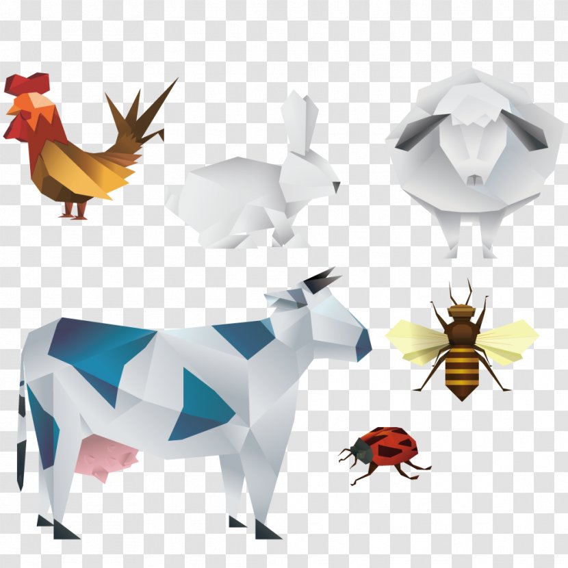 Farm Illustration - Animal Figure - Geometry Animals Transparent PNG
