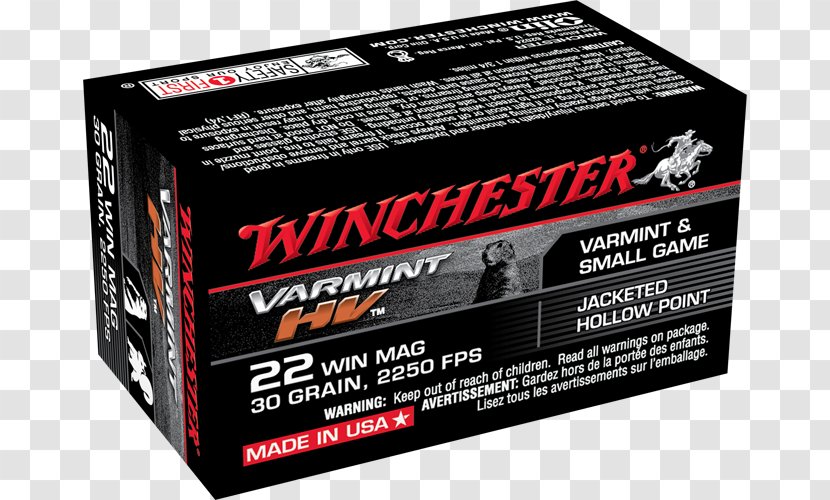 .22 Winchester Magnum Rimfire Ammunition Repeating Arms Company .17 HMR - Ballistics Transparent PNG