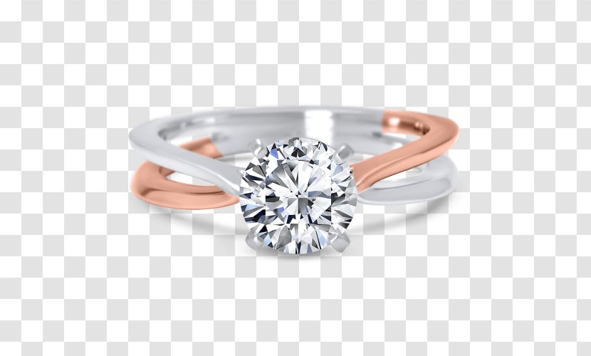 Engagement Ring Gold Solitaire Moissanite - Brilliant Transparent PNG