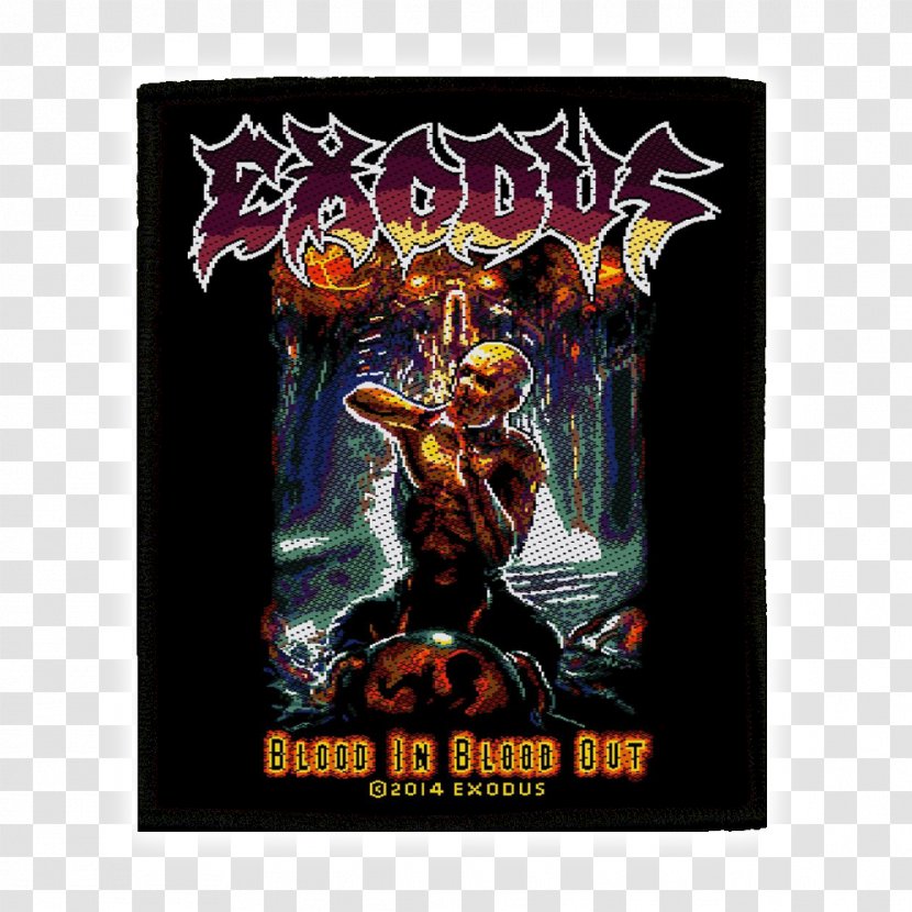 Blood In, Out Exodus Poster Embroidered Patch - In Transparent PNG