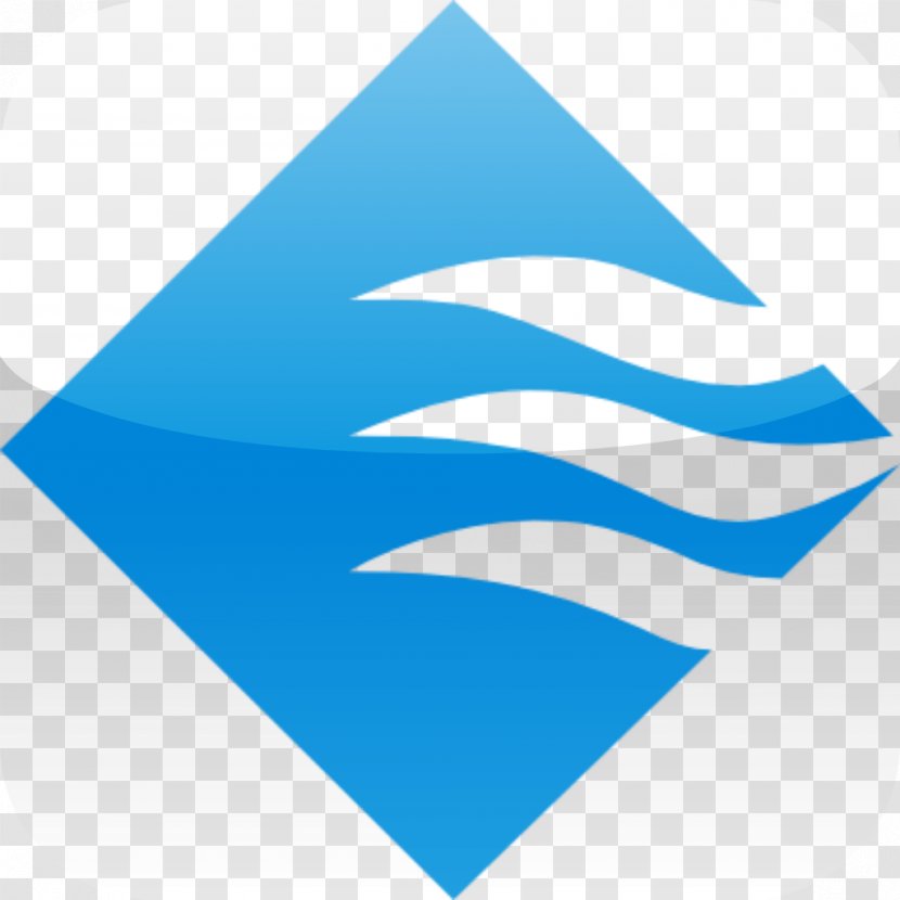 Logo Line Triangle Font - Aqua Transparent PNG